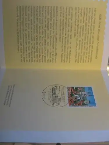 Klappkarte der GD Post, Faltkarte Typ DP1  Halberstdt 1996 mit Faksimile-Unterschrift Klaus Zumwinkel ; Nachfolgekarten der Ministerkarten Typ V