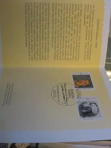 Klappkarte der GD Post, Faltkarte Typ DP1  CEPT, EUROPA-Marken 1996 mit Faksimile-Unterschrift Klaus Zumwinkel ; Nachfolgekarten der Ministerkarten Typ V