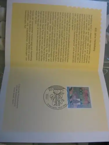Klappkarte der GD Post, Faltkarte Typ DP1, Heidelberg,  1996 mit Faksimile-Unterschrift Klaus Zumwinkel ; Nachfolgekarten der Ministerkarten Typ V