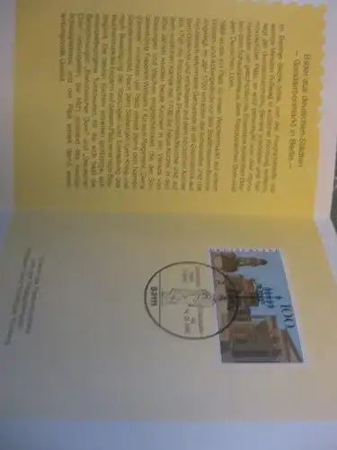 Klappkarte der GD Post, Faltkarte Typ DP1, Gendarmenmarkt Berlin,  1996 mit Faksimile-Unterschrift Klaus Zumwinkel ; Nachfolgekarten der Ministerkarten Typ V