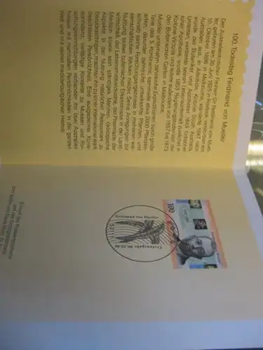 Klappkarte der GD Post, Faltkarte Typ DP1, von Mueller,  1996 mit Faksimile-Unterschrift Klaus Zumwinkel ; Nachfolgekarten der Ministerkarten Typ V