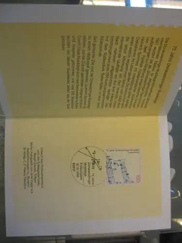 Klappkarte der GD Post, Faltkarte Typ DP1, Musiktage,  1996 mit Faksimile-Unterschrift Klaus Zumwinkel ; Nachfolgekarten der Ministerkarten Typ V
