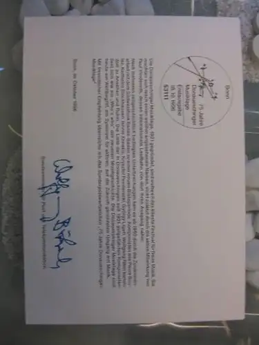 Ministerkarte, Klappkarte klein, Typ V,
 Musiktage, 1996 mit Unterschrift Minister Wolfgang Bötsch