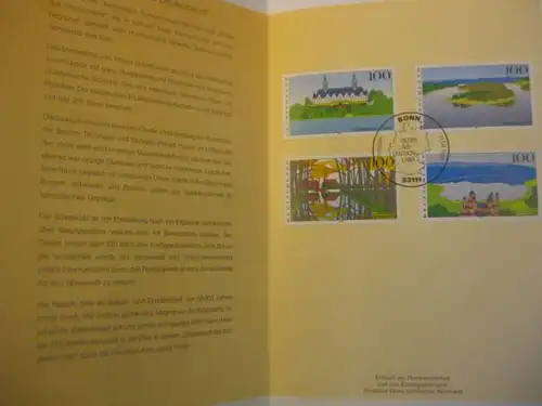 Klappkarte der GD Post, Faltkarte Typ DP1h, Bilder aus Deutschland 1996 mit Faksimile-Unterschrift Klaus Zumwinkel ; Nachfolgekarten der Ministerkarten Typ V
