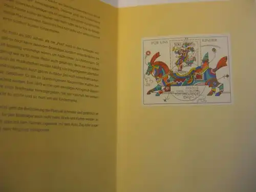 Klappkarte der GD Post, Faltkarte Typ DP1h, Für uns Kinder 1996 mit Faksimile-Unterschrift Klaus Zumwinkel ; Nachfolgekarten der Ministerkarten Typ V