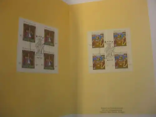Klappkarte der GD Post, Faltkarte Typ DP1h, Weihnachtsmarken 1996 mit Faksimile-Unterschrift Klaus Zumwinkel ; Nachfolgekarten der Ministerkarten Typ V