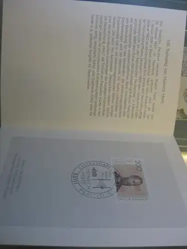 Klappkarte der GD Post, Faltkarte Typ DP1, Hertz,  1994 mit Faksimile-Unterschrift Klaus Zumwinkel ; Nachfolgekarten der Ministerkarten Typ V