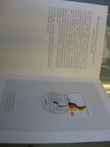 Klappkarte der GD Post, Faltkarte Typ DP1, Frauenrat, 1994 mit Faksimile-Unterschrift Klaus Zumwinkel ; Nachfolgekarten der Ministerkarten Typ V