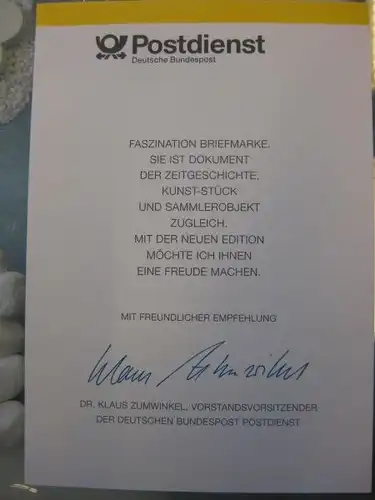 Klappkarte der GD Post, Faltkarte Typ DP1, Pfitzner, 1994 mit Faksimile-Unterschrift Klaus Zumwinkel ; Nachfolgekarten der Ministerkarten Typ V