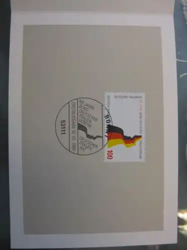 Ministerkarte, Klappkarte klein, Typ V,
 Frauenrat 1994, mit Faksimile-Unterschrift des Ministers  Wolfgang Bötsch