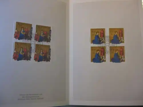 Klappkarte der GD Post, Faltkarte Typ DP1h, Weihnachtsmarken 1994 mit Faksimile-Unterschrift Klaus Zumwinkel ; Nachfolgekarten der Ministerkarten Typ V