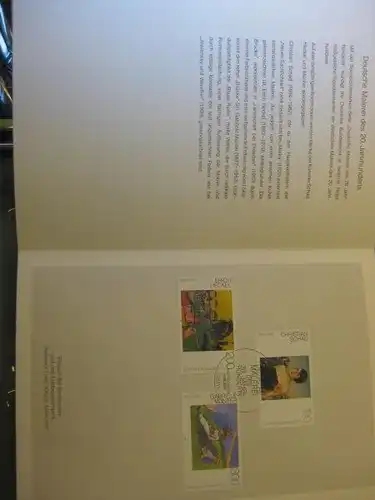 Klappkarte der GD Post, Faltkarte Typ DP1h, Malerei 1994 mit Faksimile-Unterschrift Klaus Zumwinkel ; Nachfolgekarten der Ministerkarten Typ V