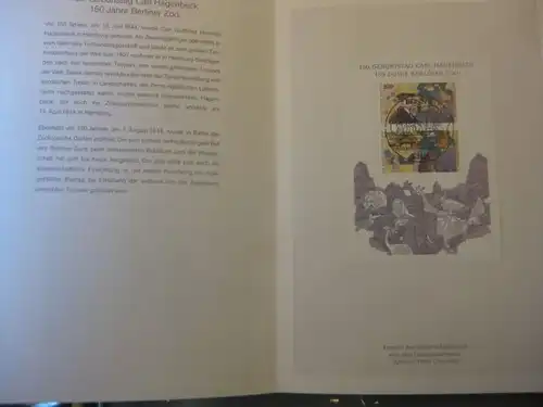 Klappkarte der GD Post, Faltkarte Typ DP1h, Hagenbeck, 1994 mit Faksimile-Unterschrift Klaus Zumwinkel ; Nachfolgekarten der Ministerkarten Typ V