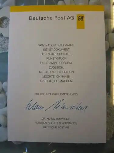 Klappkarte der GD Post, Faltkarte Typ DP1, Klimakonferenz Berlin 1995 mit Faksimile-Unterschrift Klaus Zumwinkel ; Nachfolgekarten der Ministerkarten Typ V
