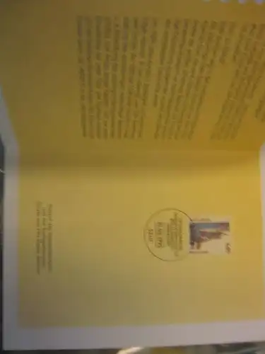 Klappkarte der GD Post, Faltkarte Typ DP1, DS Sehenswürdigkeiten 640 Pf. 1995 mit Faksimile-Unterschrift Klaus Zumwinkel ; Nachfolgekarten der Ministerkarten Typ V