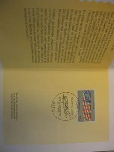 Klappkarte der GD Post, Faltkarte Typ DP1, CARE 1995 mit Faksimile-Unterschrift Klaus Zumwinkel ; Nachfolgekarten der Ministerkarten Typ V