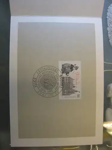 Ministerkarte, Klappkarte klein, Typ V,
 Wormser Reichstag 1995 mit Unterschrift Minister Wolfgang Bötsch