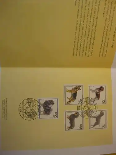 Klappkarte der GD Post, Faltkarte Typ DP1h, Jugendmarken, Für die Jugend 1995  mit Faksimile-Unterschrift Klaus Zumwinkel ; Nachfolgekarten der Ministerkarten Typ V