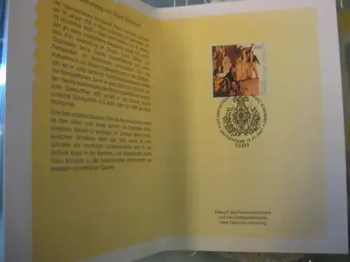 Klappkarte der GD Post, Faltkarte Typ DP1, Schubert, 1997 mit Faksimile-Unterschrift Klaus Zumwinkel ; Nachfolgekarten der Ministerkarten Typ V