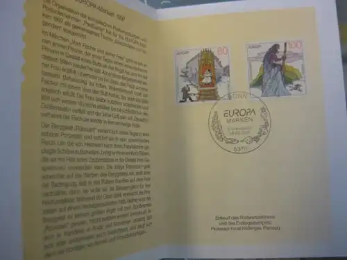 Klappkarte der GD Post, Faltkarte Typ DP1, CEPT, EUROPA-Marken 1997 mit Faksimile-Unterschrift Klaus Zumwinkel ; Nachfolgekarten der Ministerkarten Typ V