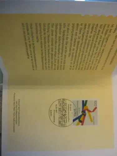 Klappkarte der GD Post, Faltkarte Typ DP1, Städtepartnerschaften 1997 mit Faksimile-Unterschrift Klaus Zumwinkel ; Nachfolgekarten der Ministerkarten Typ V