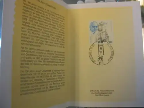 Klappkarte der GD Post, Faltkarte Typ DP1, Diesel 1997 mit Faksimile-Unterschrift Klaus Zumwinkel ; Nachfolgekarten der Ministerkarten Typ V