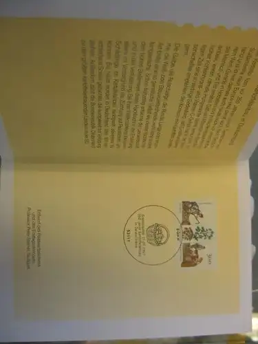 Klappkarte der GD Post, Faltkarte Typ DP1, Kartoffelanbau 1997 mit Faksimile-Unterschrift Klaus Zumwinkel ; Nachfolgekarten der Ministerkarten Typ V
