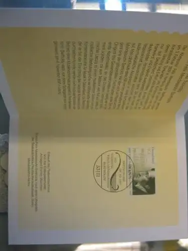 Klappkarte der GD Post, Faltkarte Typ DP1, Mendelssohn-Batholdy 1997 mit Faksimile-Unterschrift Klaus Zumwinkel ; Nachfolgekarten der Ministerkarten Typ V