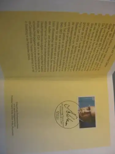 Klappkarte der GD Post, Faltkarte Typ DP1, Dehler 1997 mit Faksimile-Unterschrift Klaus Zumwinkel ; Nachfolgekarten der Ministerkarten Typ V