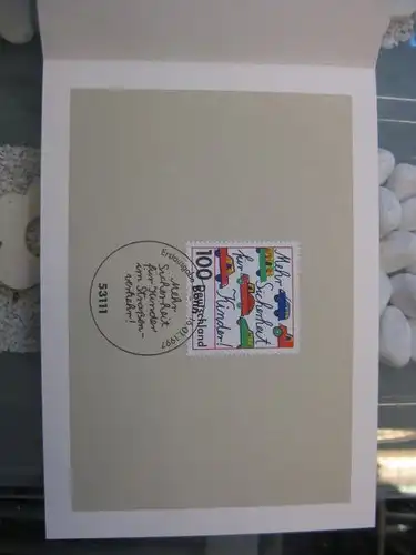 Ministerkarte, Klappkarte klein, Typ V,
  Sicherheit für Kinder 1997 mit Faksimile-Unterschrift des Ministers  Wolfgang Bötsch