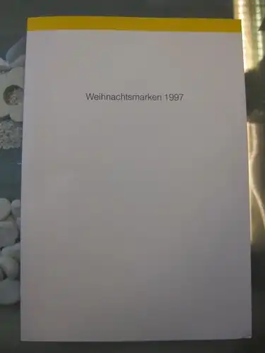 Klappkarte der GD Post, Faltkarte Typ DP1h, Wohlfahrtsmarken, Weihnachtsmarken 1997 mit Faksimile-Unterschrift Klaus Zumwinkel ; Nachfolgekarten der Ministerkarten Typ V