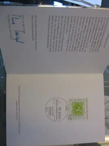 Ministerkarte, Klappkarte klein, Typ VII,
 Landfrauenverband 1998 mit Faksimile-Unterschrift des Ministers  Theo Waigel