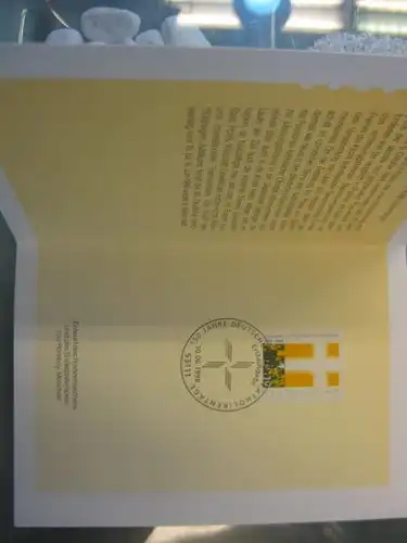 Klappkarte der GD Post, Faltkarte Typ DP1, Katholikentage 1998 mit Faksimile-Unterschrift Klaus Zumwinkel ; Nachfolgekarten der Ministerkarten Typ V