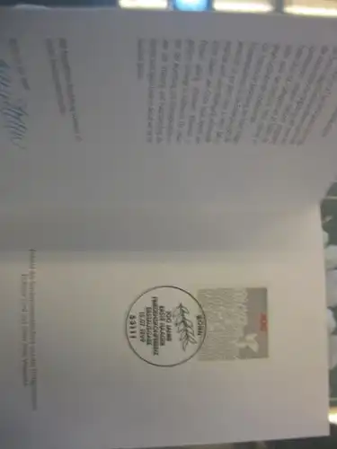 Ministerkarte, Klappkarte klein, Typ VII,
 Haager Friedenskonferenz 1999 mit Unterschrift Ministers
