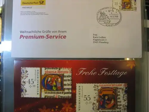 Weihnachtsmarken 2009 auf Weihnachtskarte der DEUTSCHE POST Philatelie mit SST Bonner Weihnachtsmarkt