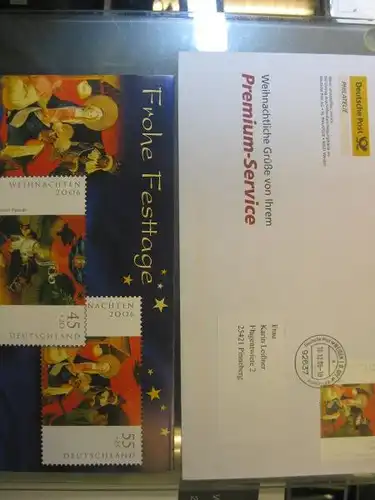 Weihnachtsmarken 2006 auf Weihnachtskarte der DEUTSCHE POST Philatelie mit SST Bonner Weihnachtsmarkt