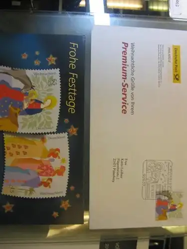 Weihnachtsmarken 2007 auf Weihnachtskarte der DEUTSCHE POST Philatelie mit SST  Weihnachtsstimmung Weiden