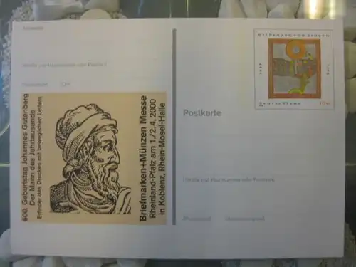 Sonderpostkarte PSo66, Briefmarken und Münzenmesse Rheinland-Pfalz