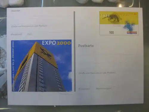 Sonderpostkarte PSo69, EXPO 2000 Hannover