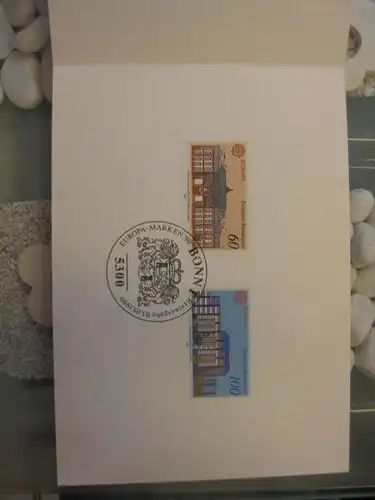 Silberkarte ähnlich wie Ministerkarte, Klappkarte klein, Typ Si, CEPT, EUROPA-Marken 1990
