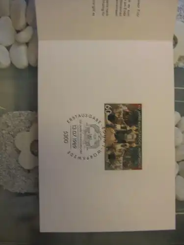 Silberkarte ähnlich wie Ministerkarte, Klappkarte klein, Typ Si, Worpswede, 1989