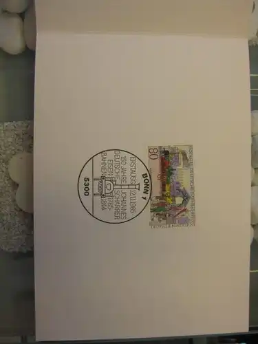 Silberkarte ähnlich wie Ministerkarte, Klappkarte klein, Typ Si, 1985, 150 Jahre Eisenbahn