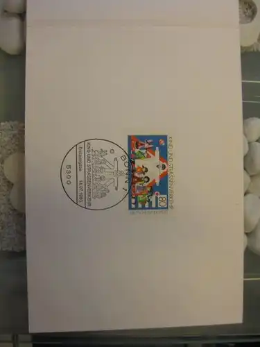 Silberkarte ähnlich wie Ministerkarte, Klappkarte klein, Typ Si, 1983, Kind und Straßenverkehr