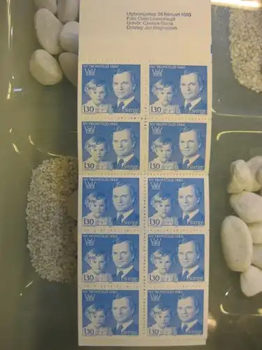 Schweden, Markenheft Thronfolgerecht; 1980; postfrisch