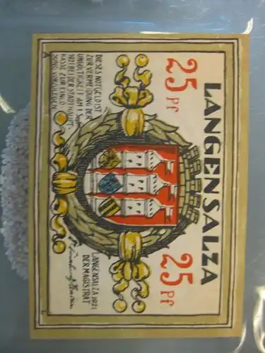 Notgeld 25 Pfennig der Stadt Langensalza