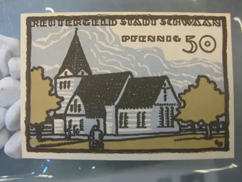 Notgeld 50 Pfennig der Stadt Schwaan