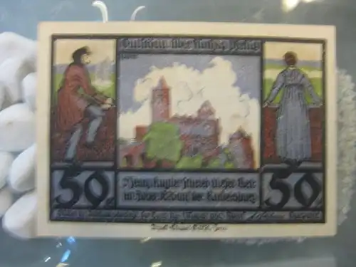 Notgeld 50 Pfennig der Burg Rudelsburg / Saale