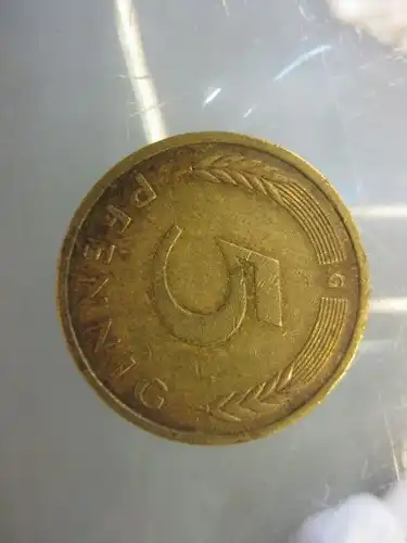5 Pfennig, 1975, Münze Karlsruhe, "G"