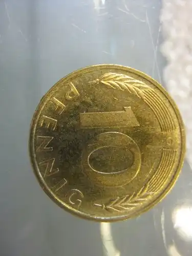 10 Pfennig, 1979, Münze Karlsruhe, "G"