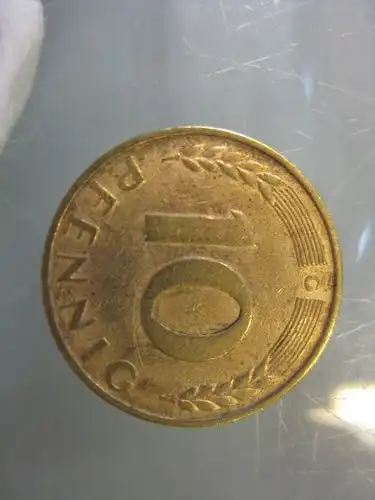 10 Pfennig, 1984, Münze Karlsruhe, "G"